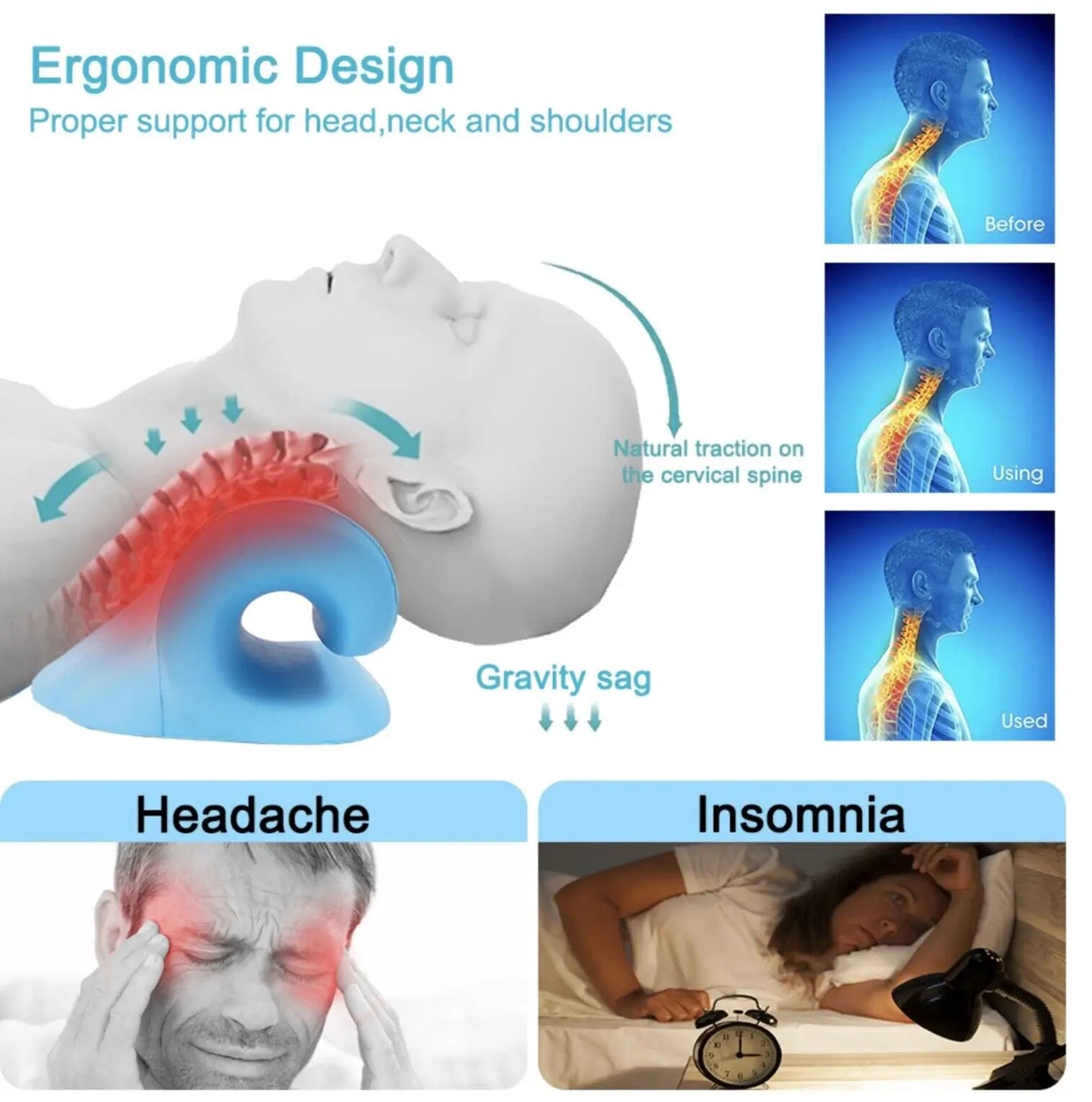 Neck & Shoulder Relaxer – Cervical Spine Corrector & Pain Relief Massager