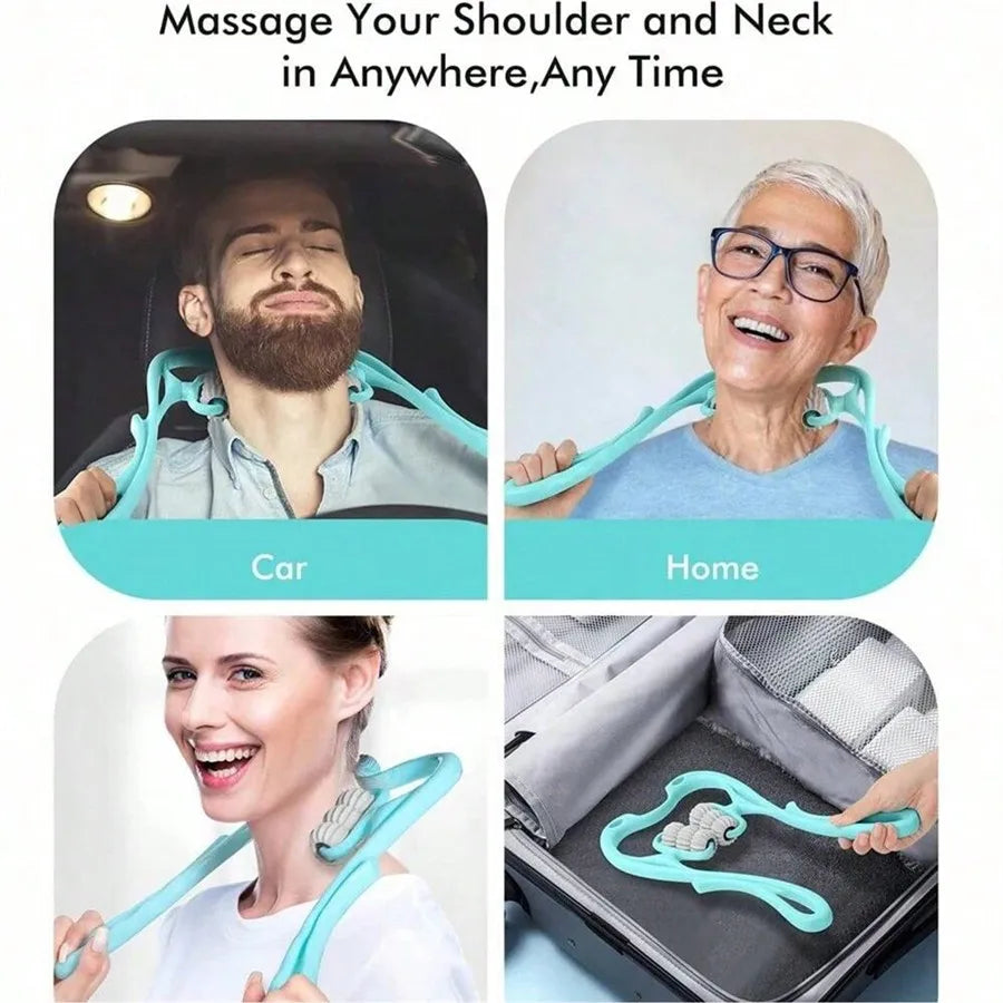 Portable Manual Neck Roller – Multi-Area Massage Tool for Neck, Back, Arms & Legs