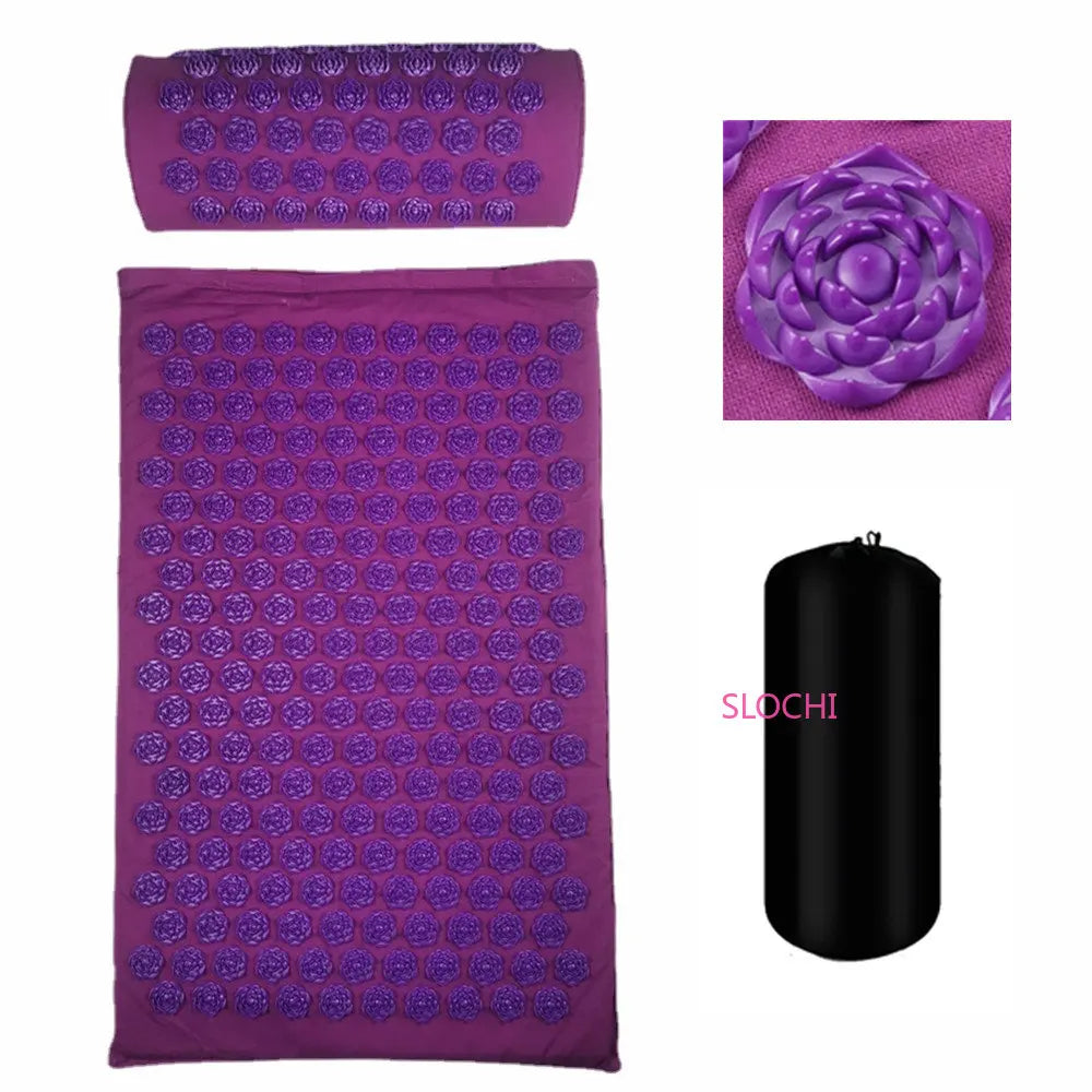 Massager Cushion | Shakti Mat Massage Yoga Mat | Acupressure Spike Mat for Stress and Back Pain Relief