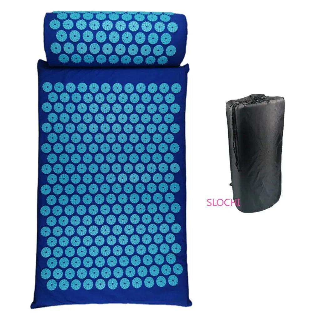 Massager Cushion | Shakti Mat Massage Yoga Mat | Acupressure Spike Mat for Stress and Back Pain Relief