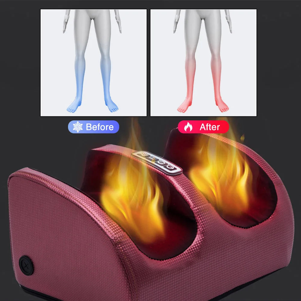 Electric Foot Massager with Heat – Shiatsu Kneading & Compression Therapy