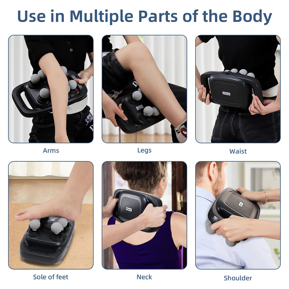 8-Head High-Frequency Massage Gun – Full Body Deep Tissue Relief Tool