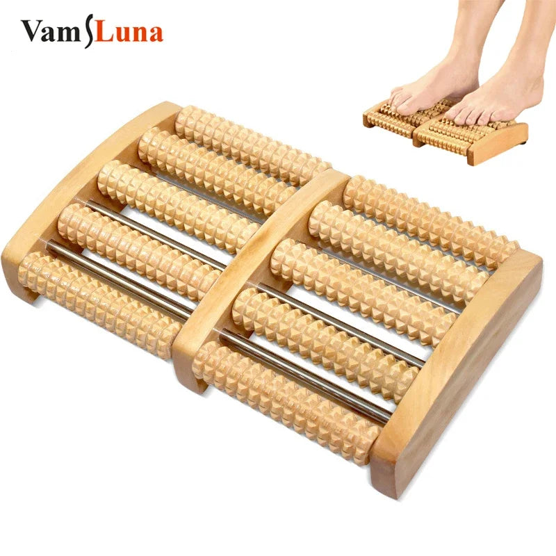 Wooden Foot Massage Roller for Plantar Fasciitis & Foot Pain Relief