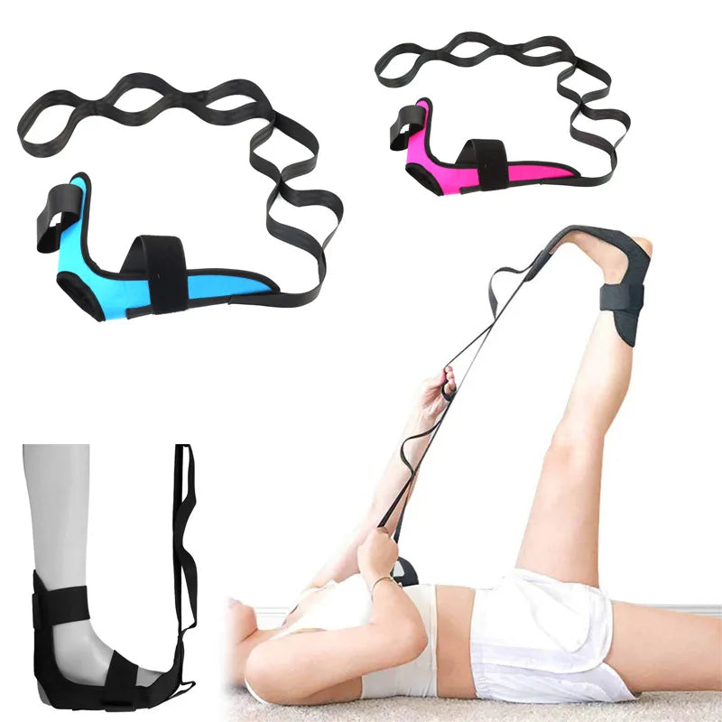 115cm Yoga Stretch Strap – Flexibility & Rehab Belt with Loops
