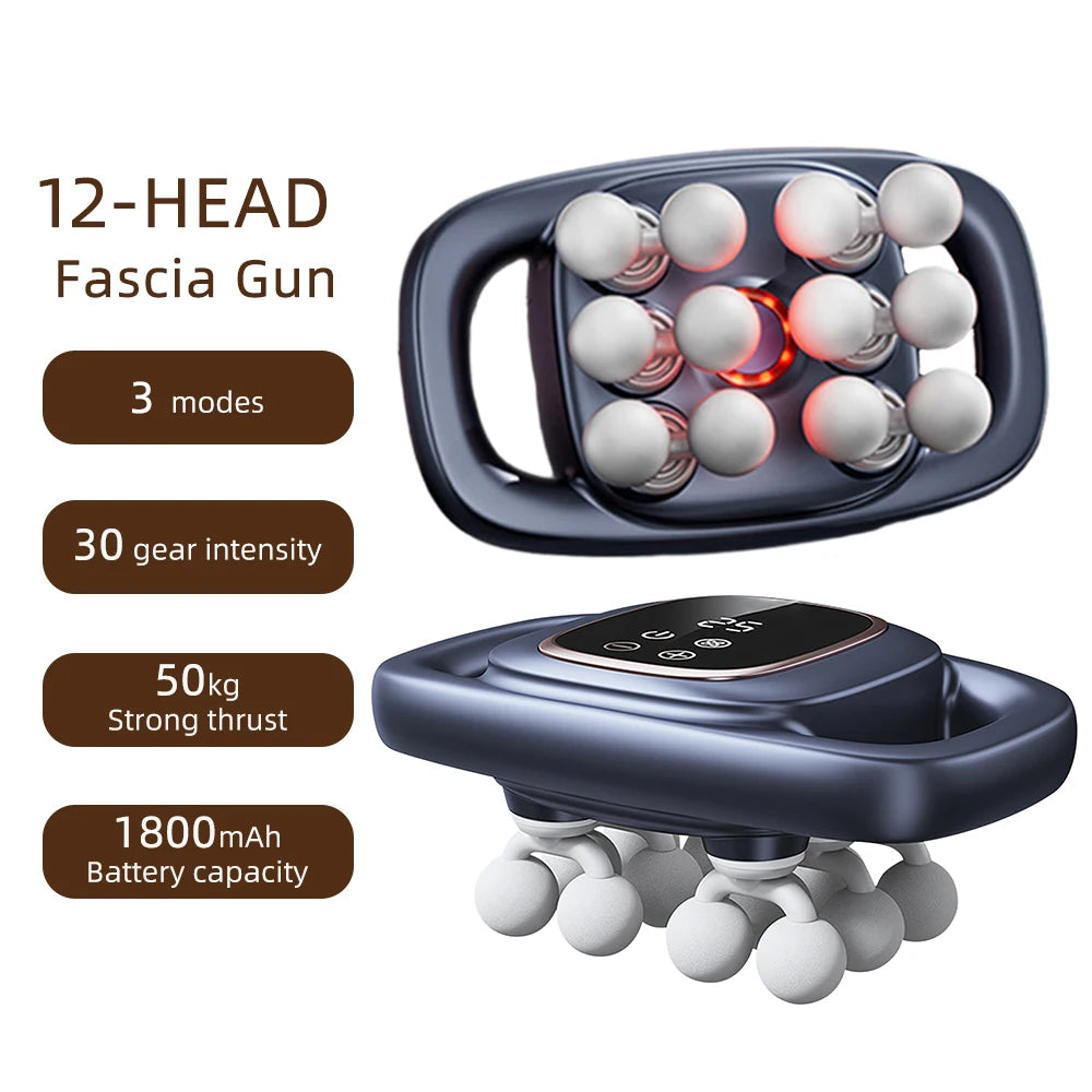 8-Head High-Frequency Massage Gun – Full Body Deep Tissue Relief Tool