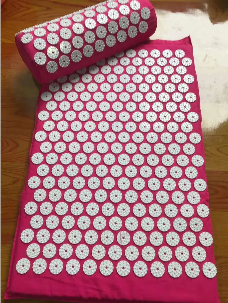 Acupressure Mat Sensi Massage Mat and Pillow Set | Applicator for Neck, Foot, Yoga, and Back Pain Relief