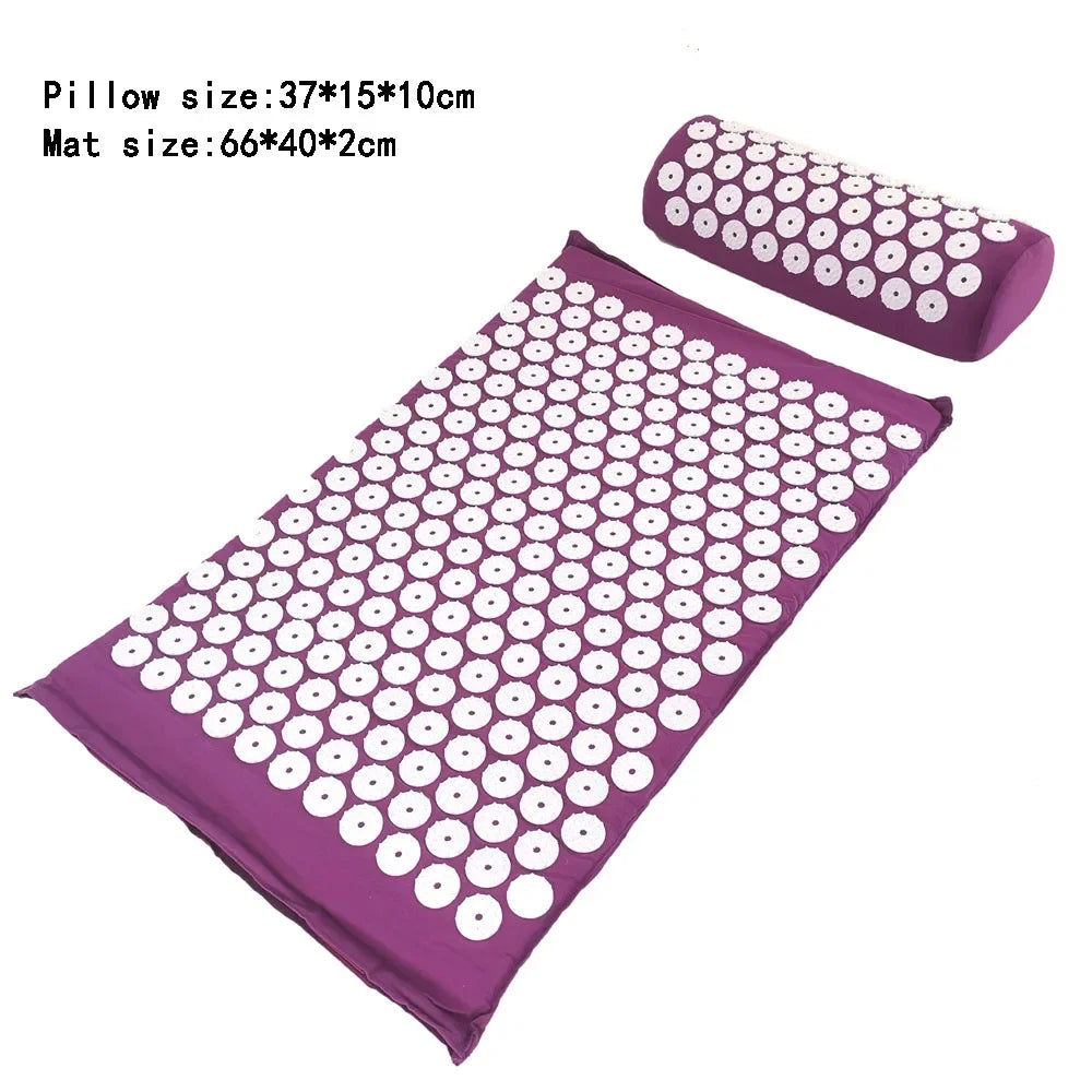 Acupressure Massage Mat and Pillow Set – Relieve Stress, Back Pain, Improve Circulation