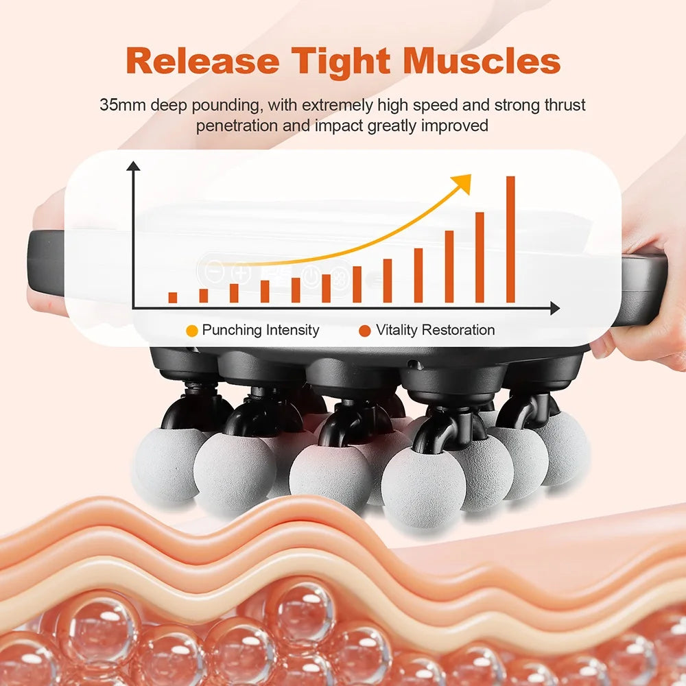 16-Head High-Frequency Fascia Massage Gun – Full Body Muscle Relief Massager