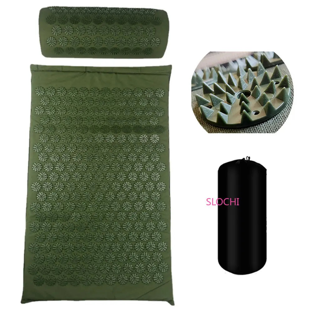 Massager Cushion | Shakti Mat Massage Yoga Mat | Acupressure Spike Mat for Stress and Back Pain Relief