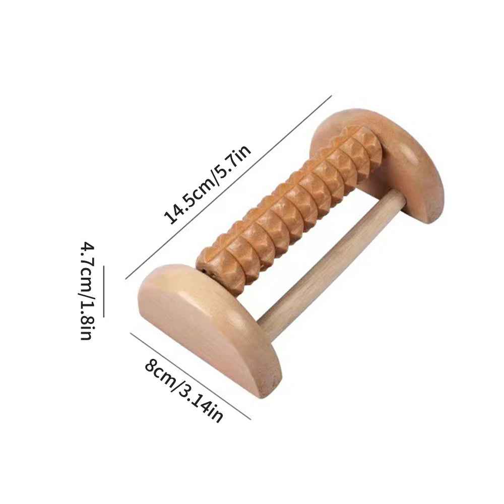 Wooden Foot Massager Roller – Portable Relief for Plantar Fasciitis & Heel Pain