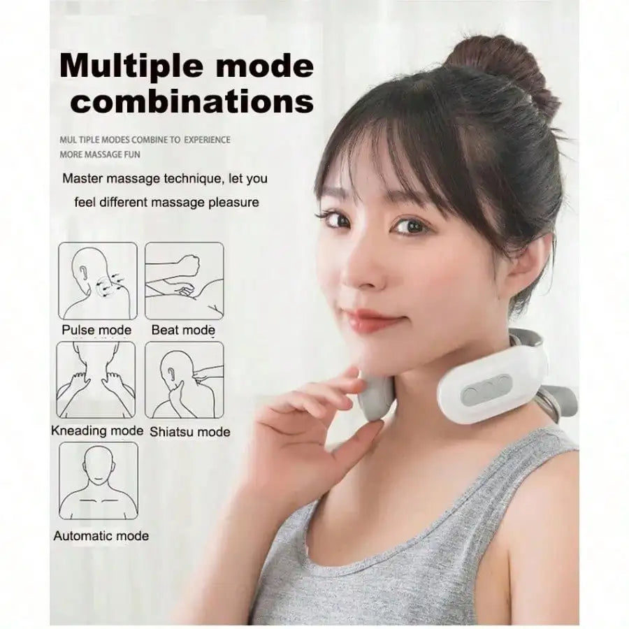 Smart Neck & Shoulder Massager – USB Rechargeable, Portable Gift
