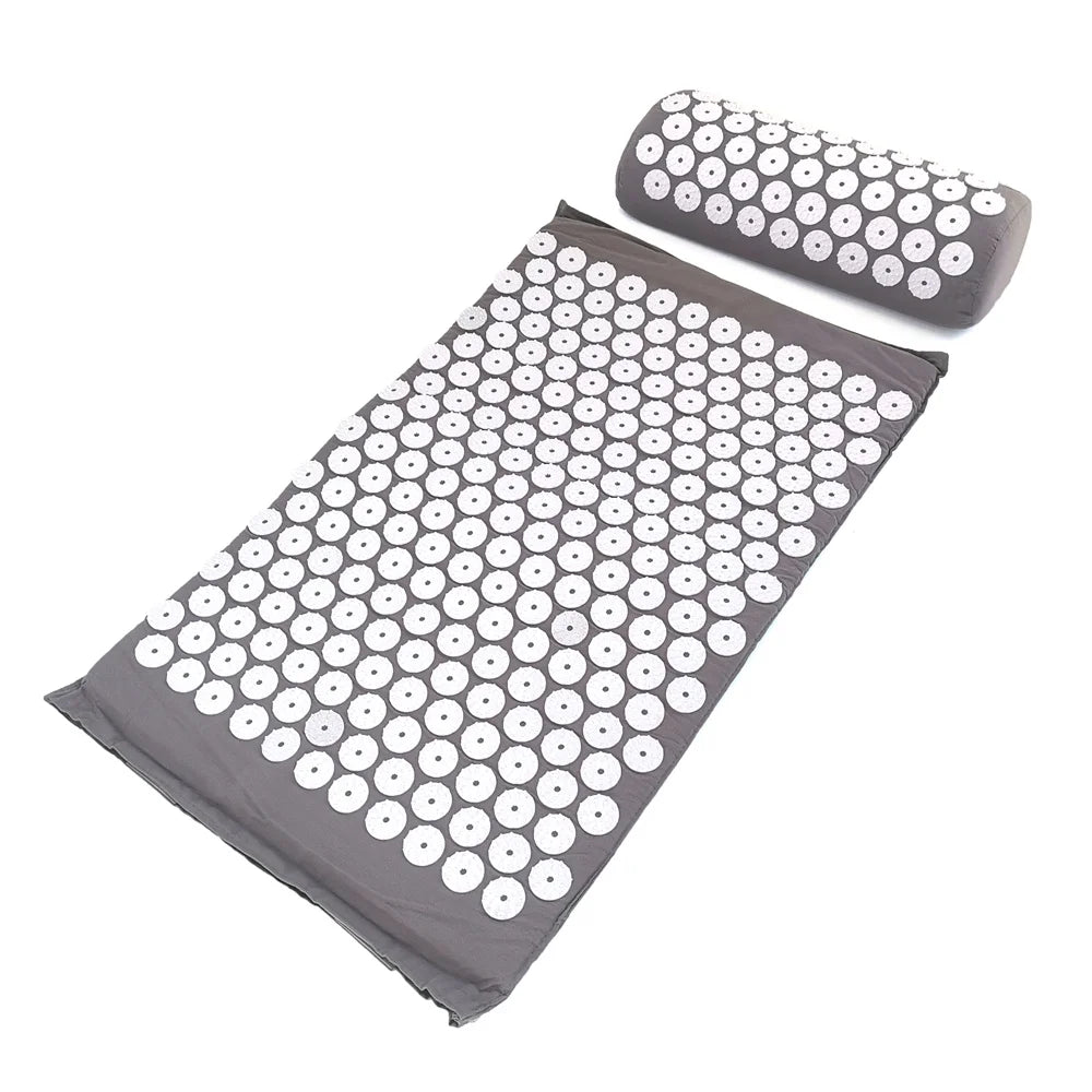 Acupressure Mat and Pillow Set – Yoga Massage Cushion for Pain Relief and Relaxation
