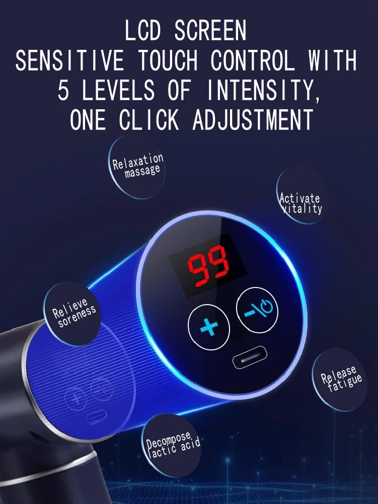 Lenovo Mini Fascia Massage Gun – Silent 5-Speed Deep Tissue Massager