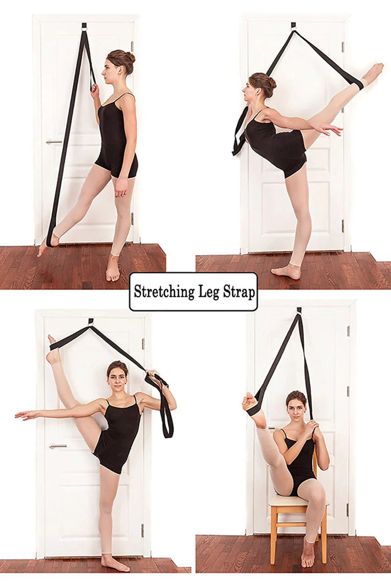 Door Leg Stretcher Strap for Ballet, Yoga, Cheer & Dance Flexibility Training