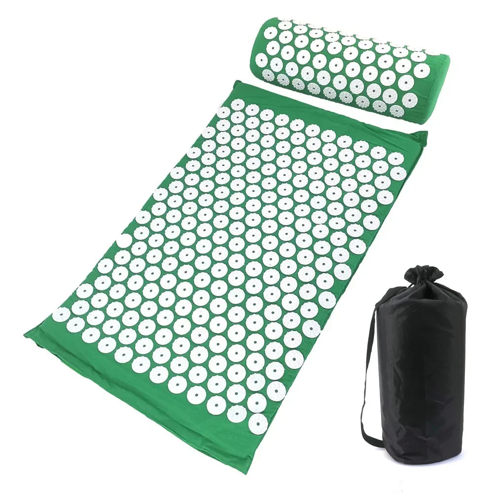 Acupressure Massage Mat and Pillow Set – Relieve Stress, Back Pain, Improve Circulation