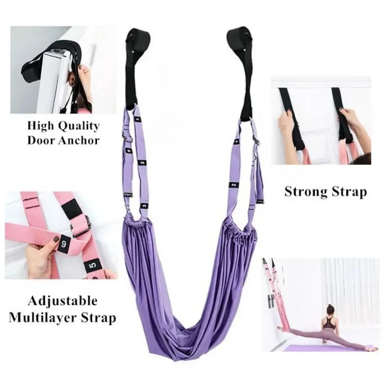 Adjustable Aerial Yoga Hammock Strap – Inversion Swing for Flexibility & Strength