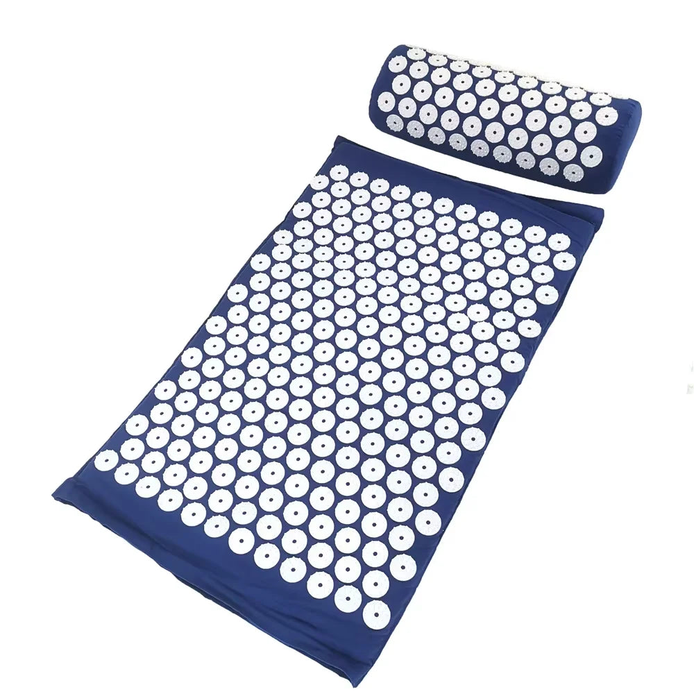 Acupressure Mat and Pillow Set – Yoga Massage Cushion for Pain Relief and Relaxation