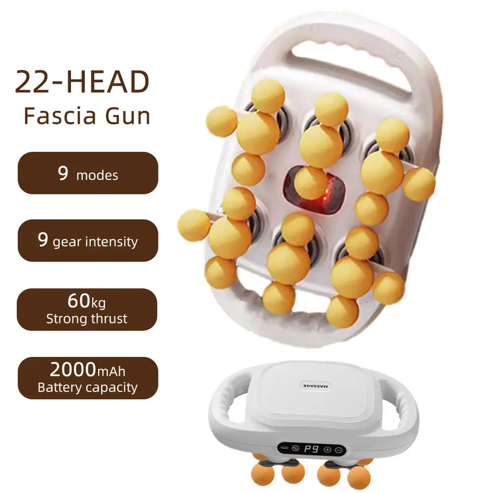 16-Head High-Frequency Fascia Massage Gun – Full Body Muscle Relief Massager