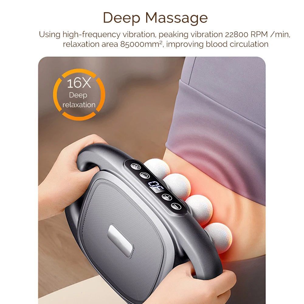 8-Head High-Frequency Massage Gun – Deep Tissue Muscle & Body Relaxation Tool