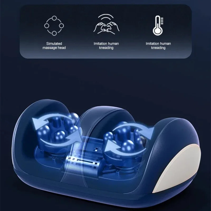 Extra Large Electric Foot & Calf Massager with Heat – Deep Shiatsu Therapy