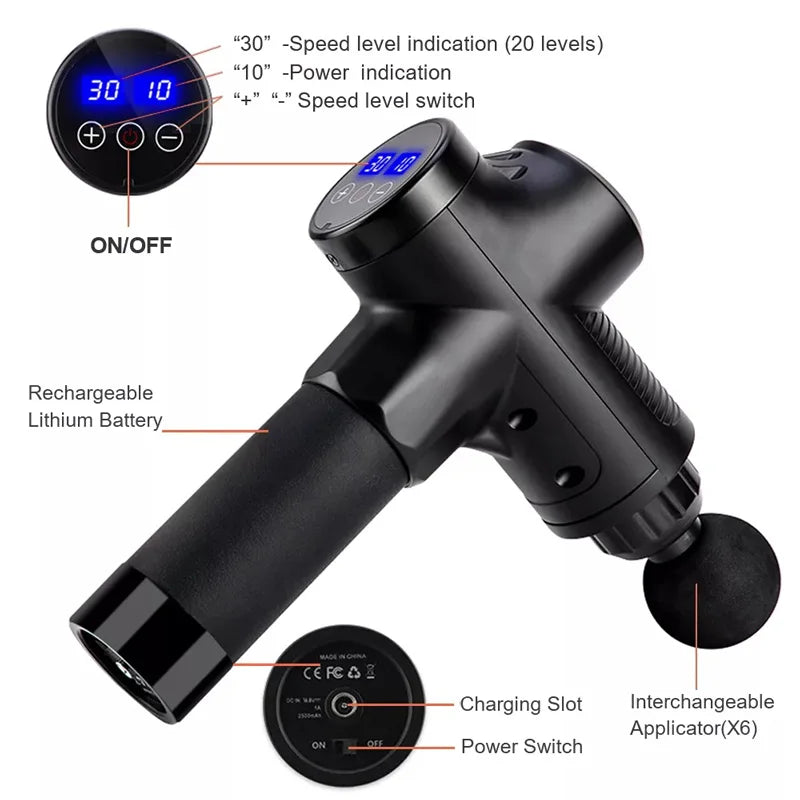 KWD Electric Massage Gun – Deep Tissue Relief for Neck, Back, Body