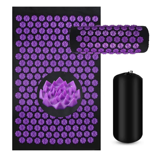 3PCS Acupressure Mat and Pillow Set – Yoga Massage Cushion for Full Body Relaxation and Foot Therapy