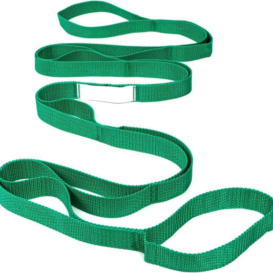 Stretch Out Strap with 10 Loops & Guide – Flexibility & Rehab Tool (USA Made)
