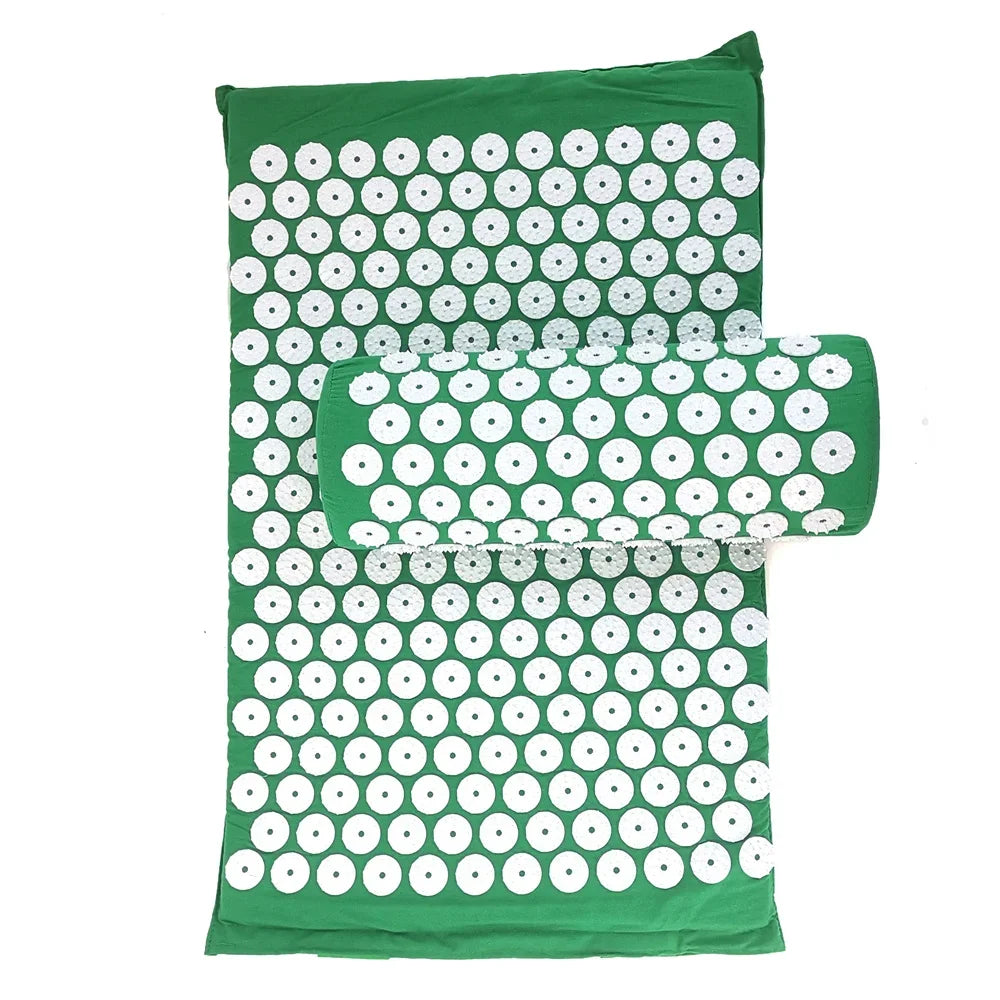 Acupressure Massage Mat and Pillow Set – Relieve Stress, Back Pain, Improve Circulation