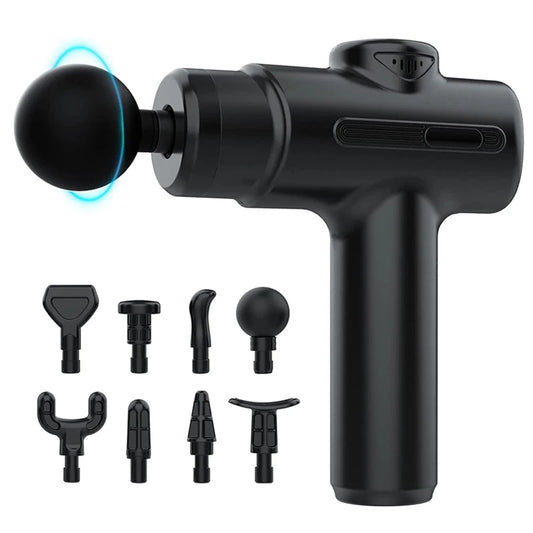 Portable Deep Tissue Massage Gun with 8 Heads – Muscle Recovery Tool