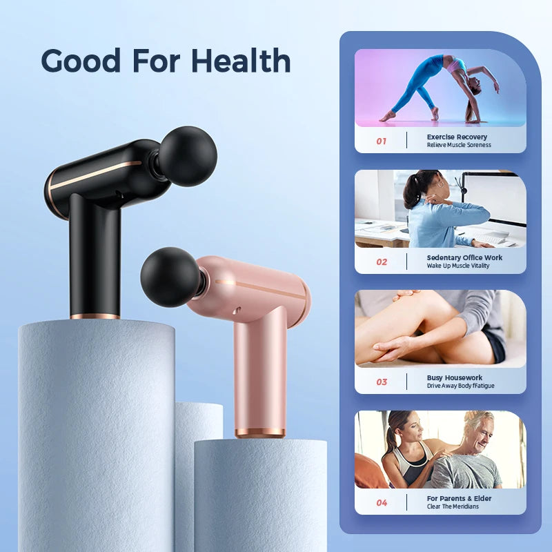 MUKASI Portable Massage Gun – 32 Speeds, Deep Tissue Pain Relief