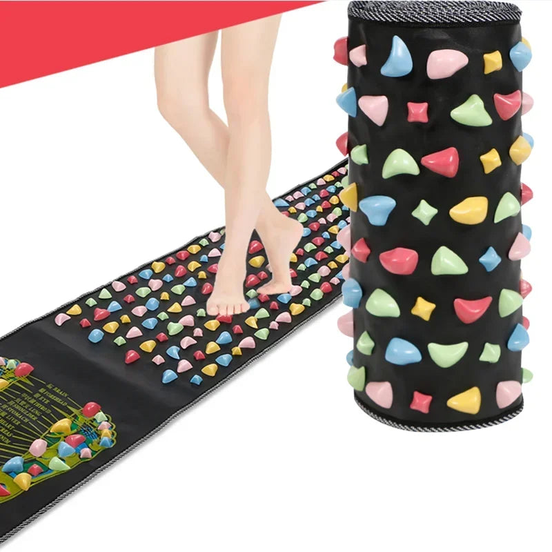 Massage Cushion | Simulation Cobblestone Foot and Leg Massage Mat | Pain Relief & Relaxation Acupressure Foot Massager