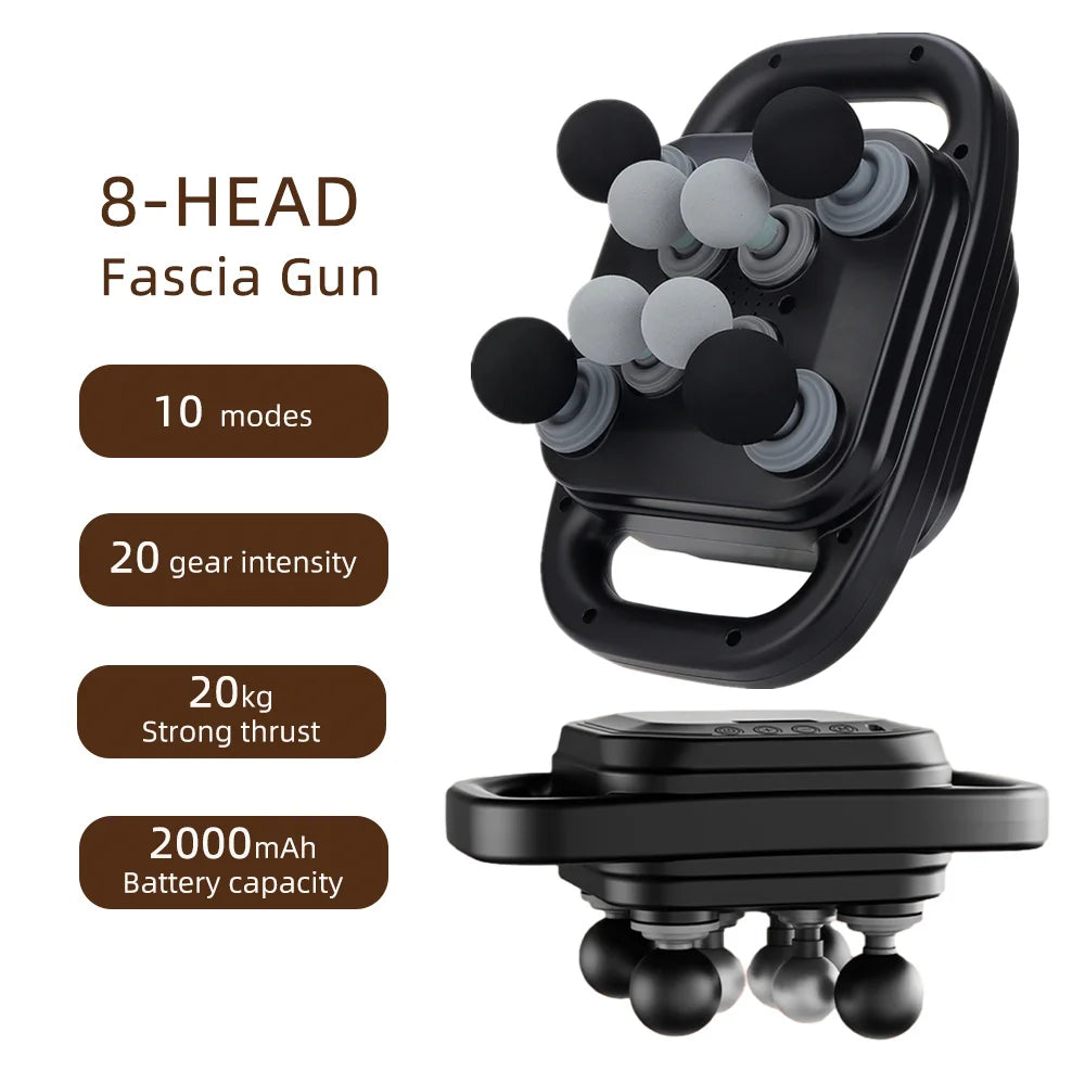 16-Head High-Frequency Fascia Massage Gun – Full Body Muscle Relief Massager