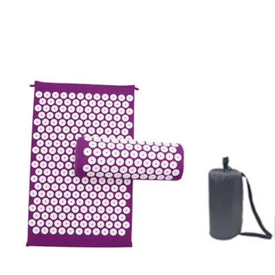 Acupressure Mat and Pillow Set – Relieve Stress, Back Pain, Muscle Relaxation for Yoga and Acupuncture Therapy