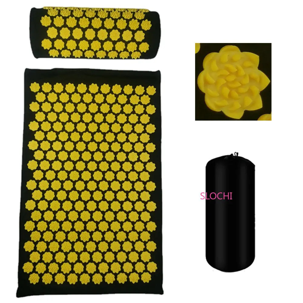 Massager Cushion | Shakti Mat Massage Yoga Mat | Acupressure Spike Mat for Stress and Back Pain Relief