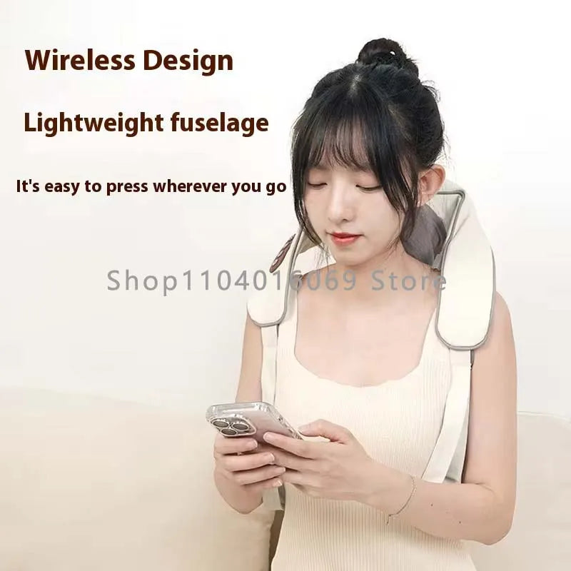 Wireless Neck & Shoulder Massager with Heat – Trapezius & Cervical Relief