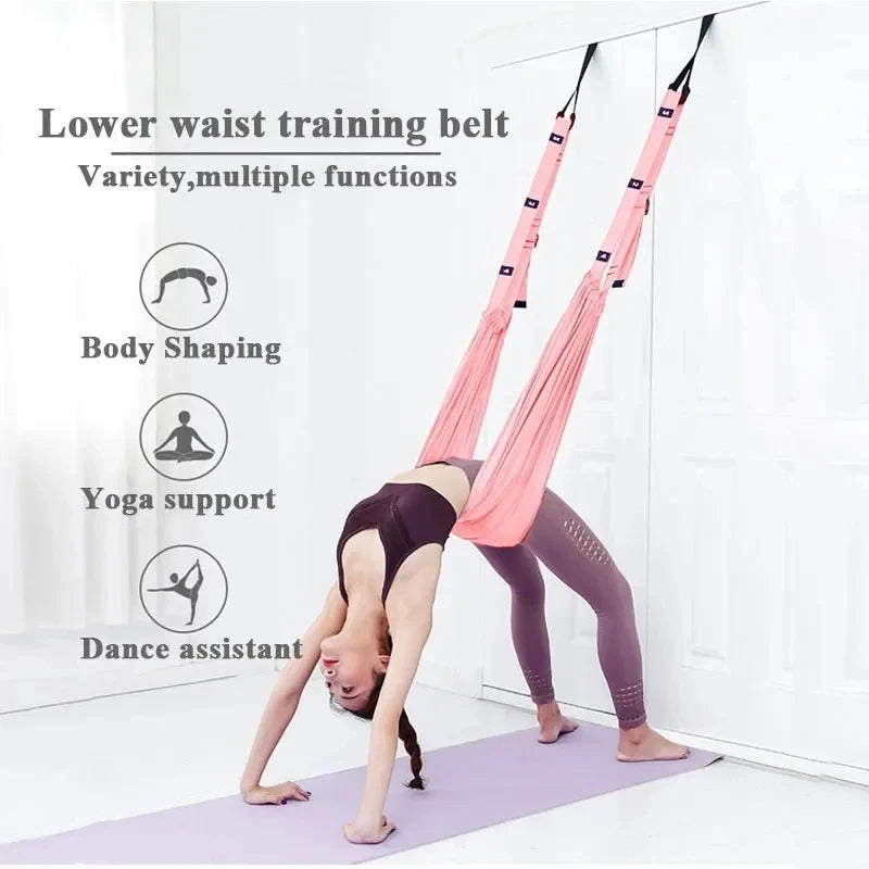 Adjustable Aerial Yoga Hammock Strap – Inversion Swing for Flexibility & Strength
