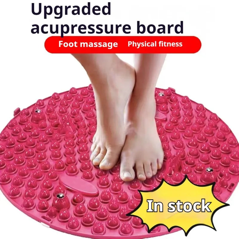 Foot Massage Acupressure Mat | Muscle Relaxation, Acupuncture Mat for Pilates, Yoga, and Fitness | Round Foot Training Mat