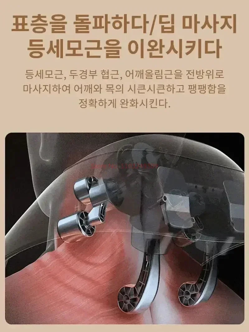 Korean Shoulder & Neck Massager with Heat – 26W BLDC Kneading Massage Shawl