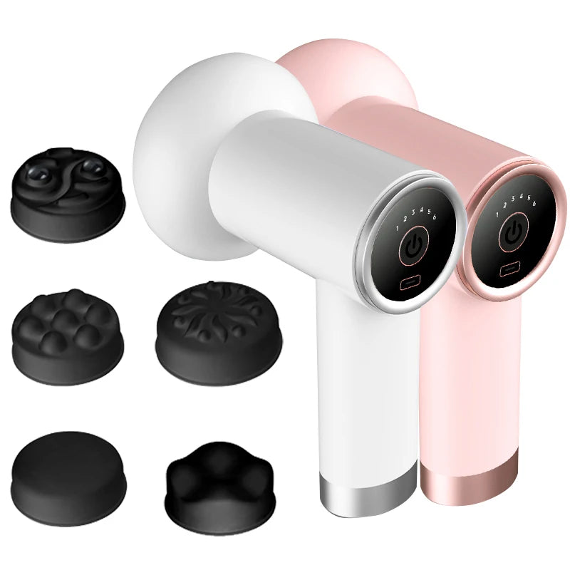 Wireless Handheld Massage Gun – 5 Heads, 6-Speed Body Fat & Muscle Relief