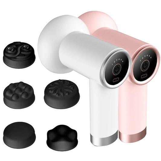 Wireless Handheld Massage Gun – 5 Heads, 6-Speed Body Fat & Muscle Relief