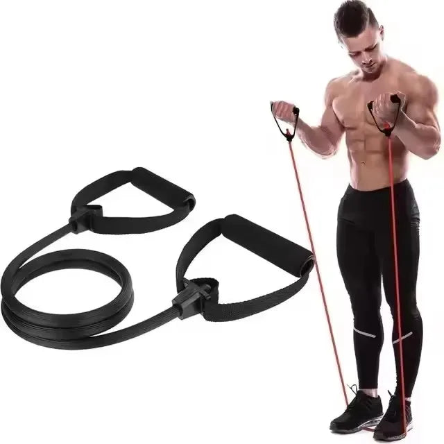 Portable Pilates Bar Kit – Resistance Band Yoga Stick with Foot Loops