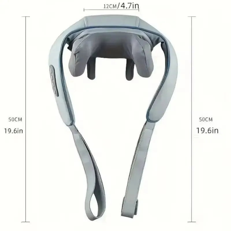 Wireless Neck and Back Massager – Hot Compress 3D Kneading for Full-Body Relief