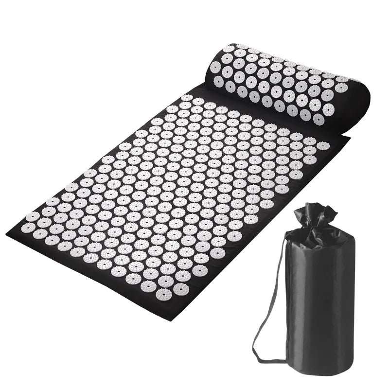 Shakti Acupressure Mat and Pillow Set – Stress Relief, Back & Body Pain Spike Massage Cushion