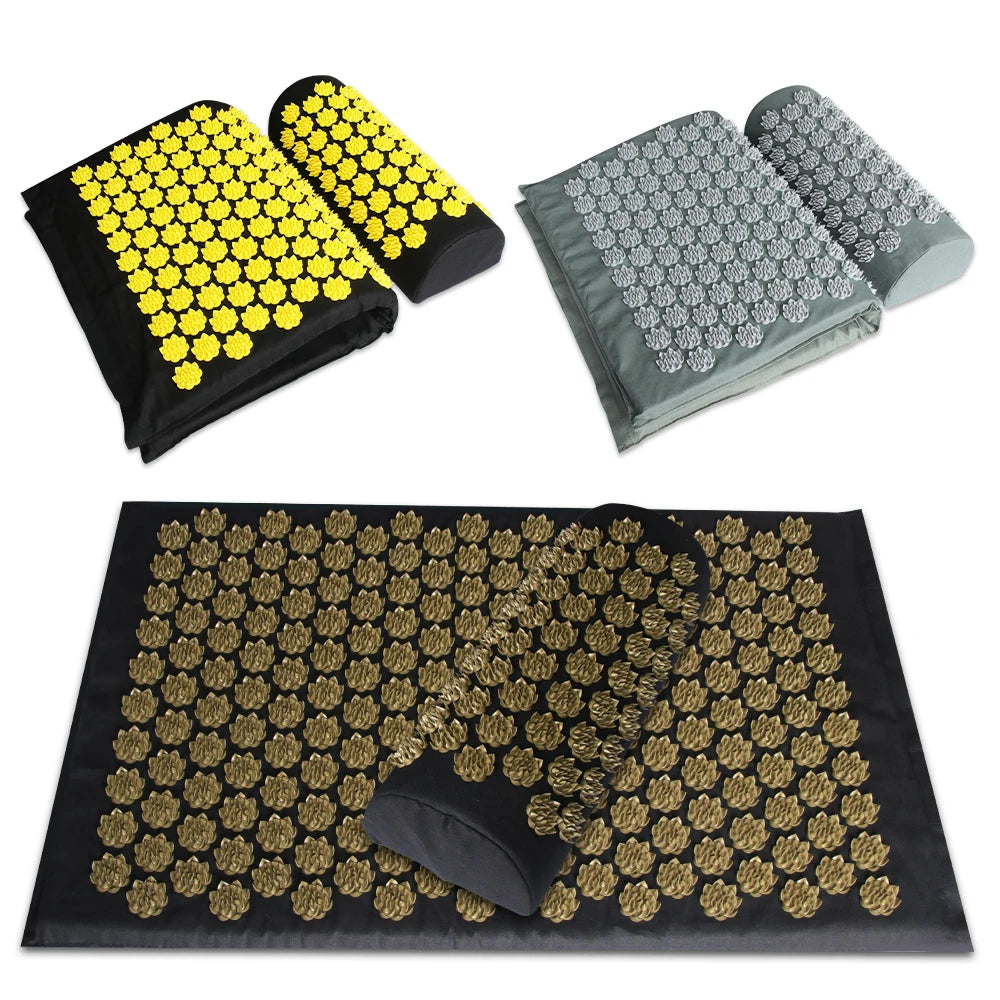 Pranamat Eco Lotus Spike Mat – Acupressure Massage Cushion for Neck, Back, and Foot Therapy