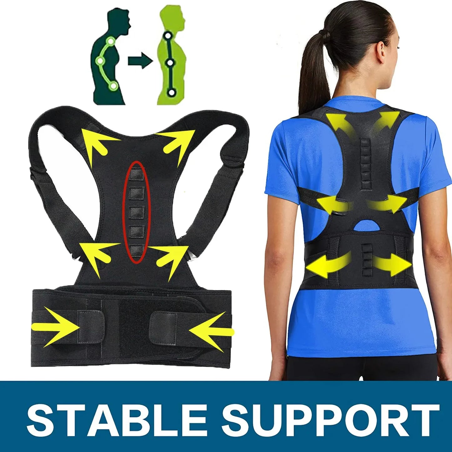 Magnetic Therapy Posture Corrector for Back Support