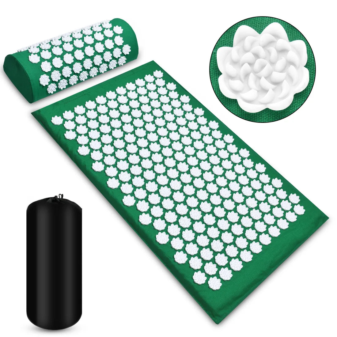 Massager Cushion | Shakti Mat Massage Yoga Mat | Acupressure Spike Mat for Stress and Back Pain Relief