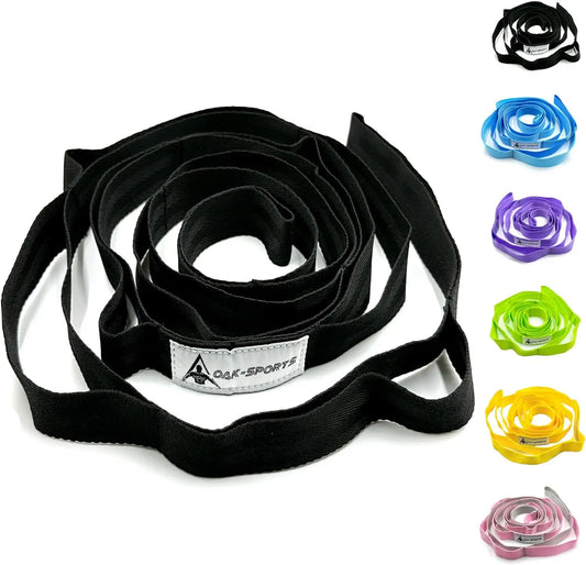 Non-Elastic Stretching Strap with Loops – Yoga & Physical Therapy Aid
