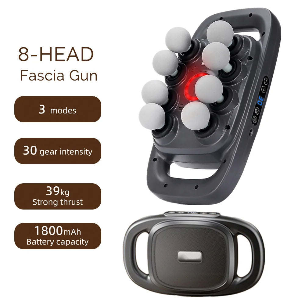16-Head High-Frequency Fascia Massage Gun – Full Body Muscle Relief Massager
